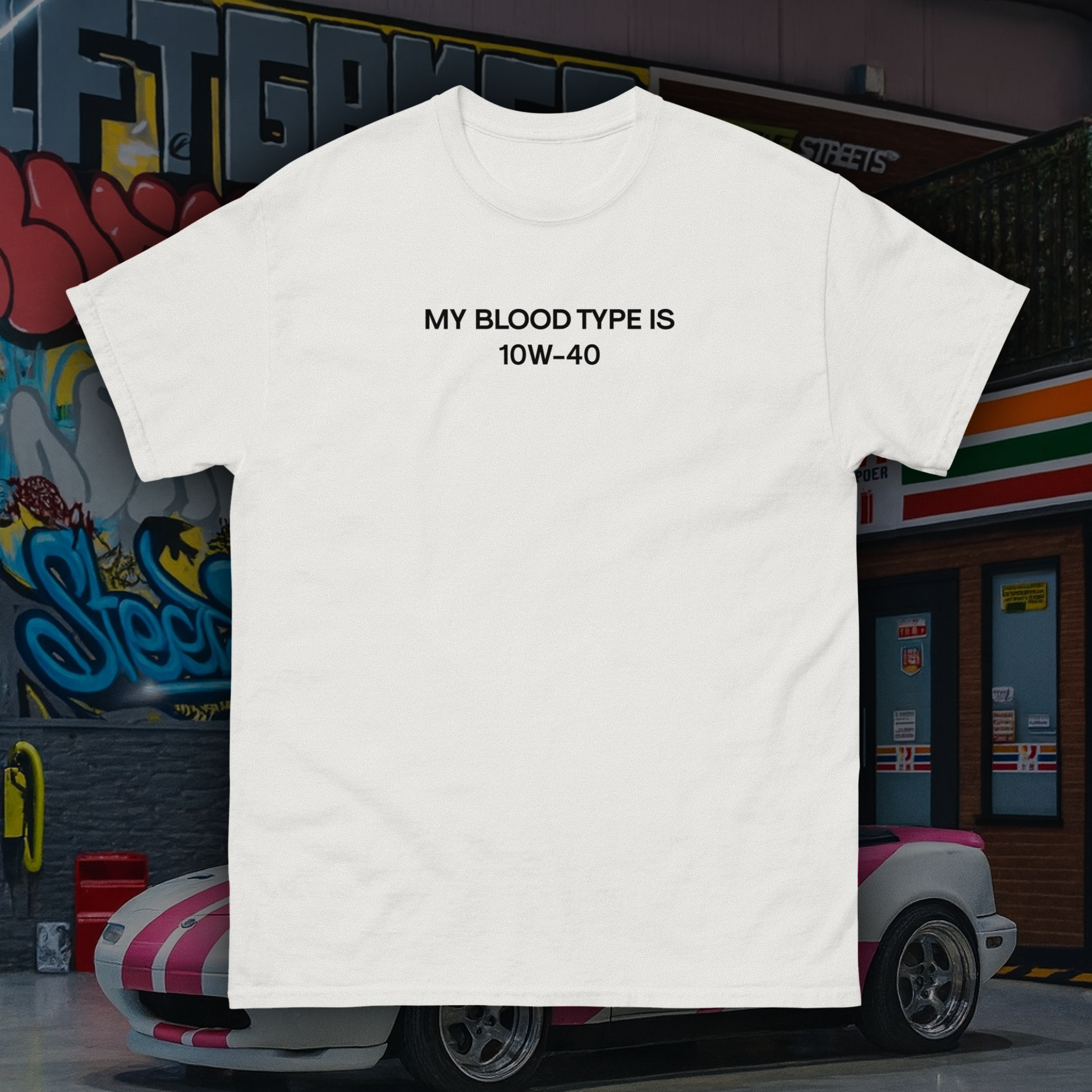 MY BLOOD TYPE IS 10W-40 - Classic Unisex Tee